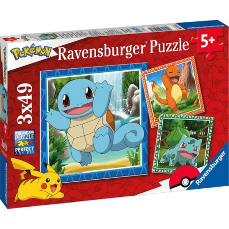 Puzzel Pokémon 3 x 49 stukken