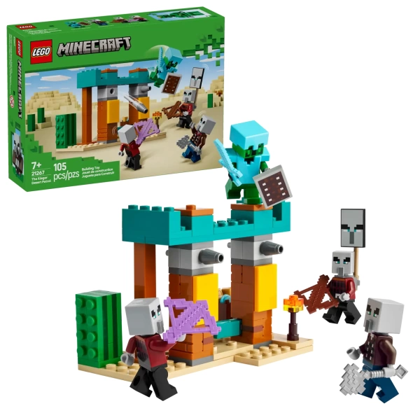 lego minecraft illagers in de woestijn