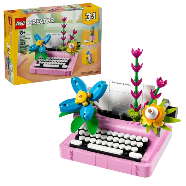 lego creator typmachine met bloemen