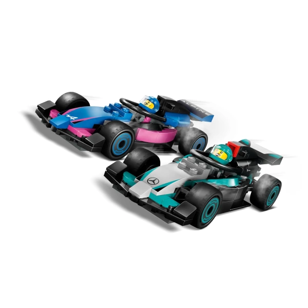 60444 LEGO City: F1 garage met Mercedes-AMG en Alpine auto's