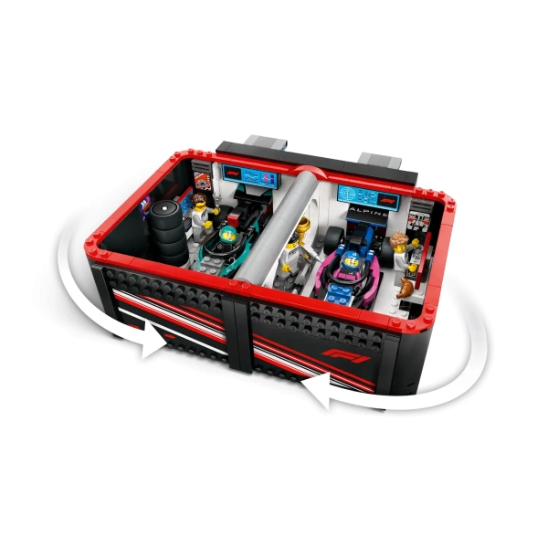 60444 LEGO City: F1 garage met Mercedes-AMG en Alpine auto's