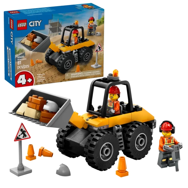 lego city gele wiellader