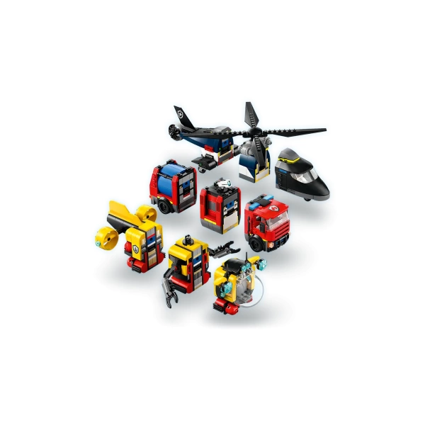 60462 LEGO City: Helikopter, Brandweerauto en Onderzeeër