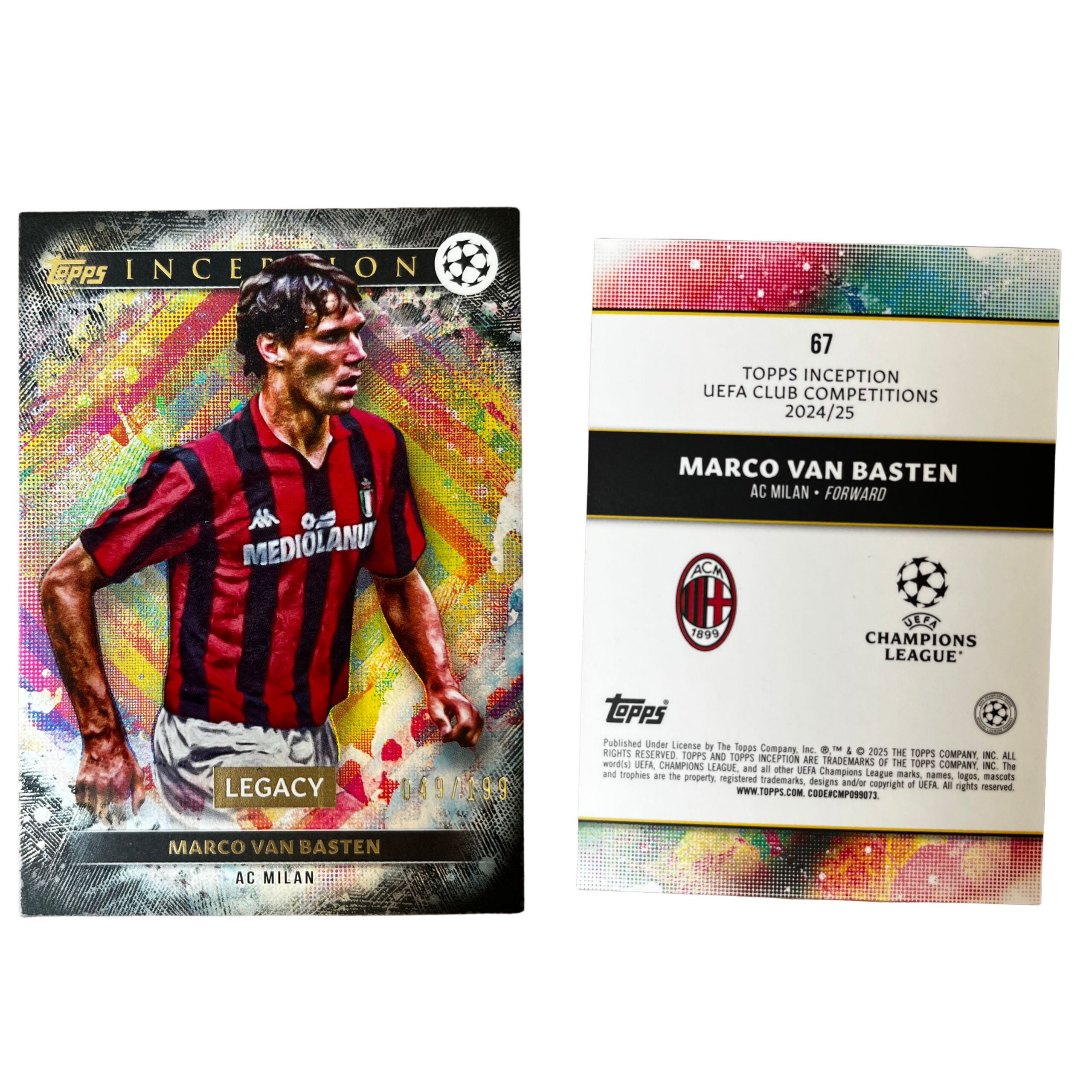 Topps Inception Season 2024/25 Marco Van Basten Legacy 049/199