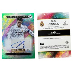 Topps Inception UEFA Club Competitions Season 2024/25 #SQA-RA Star Quality Autograph Card Raul - Real Madrid C.F. 52/99