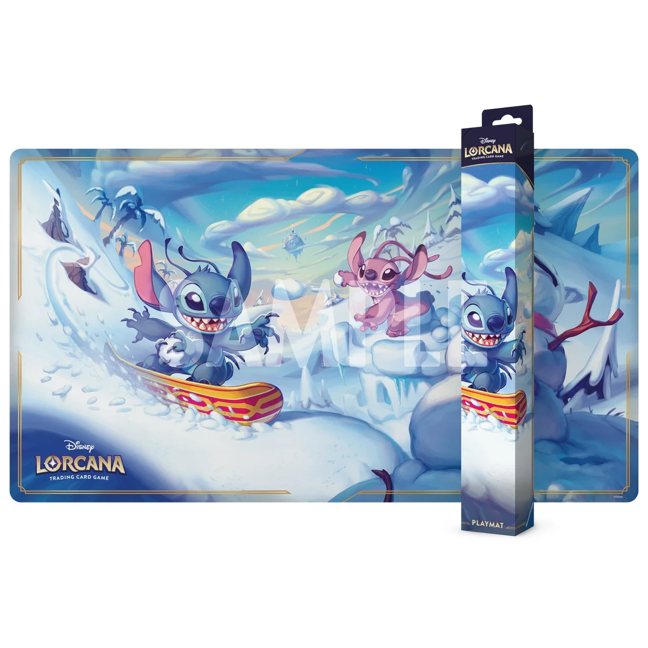 disney lorcana stitch & angel playmat